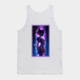 Anime Cute Cat Girl | Sci-Fi Manga Girl Anime Art Tank Top